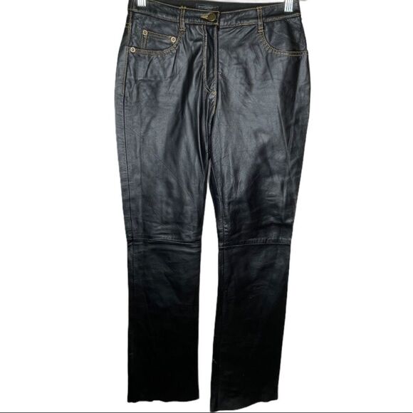 BCBGMAXAZRIA Leather Pants‎ Black - Picture 1 of 11